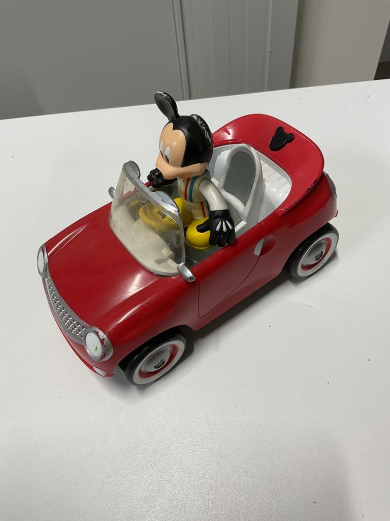 Vintage Mickey Mouse auto, Verzamelen, Ophalen, Mickey Mouse, Gebruikt, Beeldje of Figuurtje