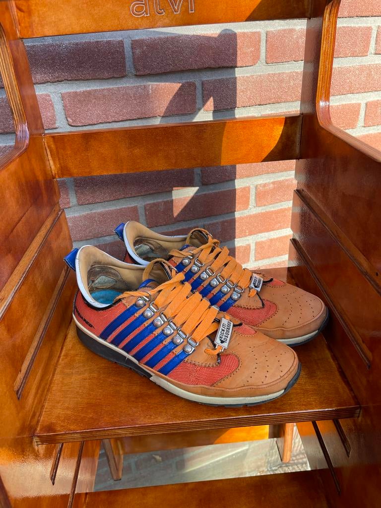 Dsquared2 Sneakers - Oranje/Blauw Maat 43, Ophalen of Verzenden, Gedragen, Overige kleuren, Sneakers of Gympen