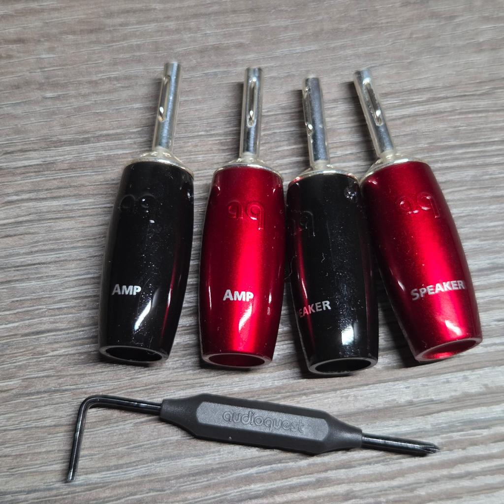AudioQuest Banana Plugs 507 (4-pack), Ophalen of Verzenden, Zo goed als nieuw, Minder dan 2 meter, Overige kabels
