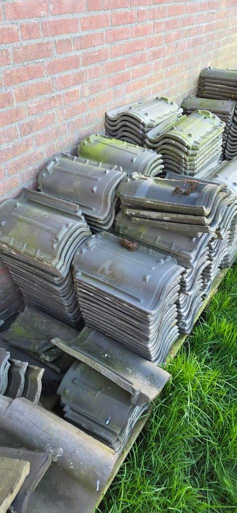 Klei dakpannen - OVH Monier 380 stuks, Ophalen, Gebruikt, Steen of Klei, 15 m² of meer