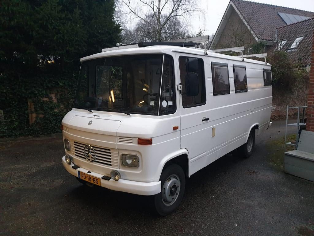 Mercedes 508D 1974 oldtimer wegenbelastingvrij, Caravans en Kamperen, Campers, Buscamper of Camperbus, Tot en met 3, Particulier