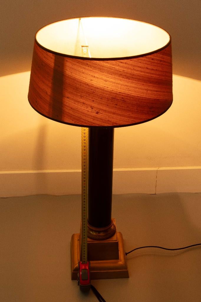 (nr.84) Prachtige staande schemerlamp groot, Huis en Inrichting, Lampen | Tafellampen, Ophalen, Zo goed als nieuw, Stof, 75 cm of meer