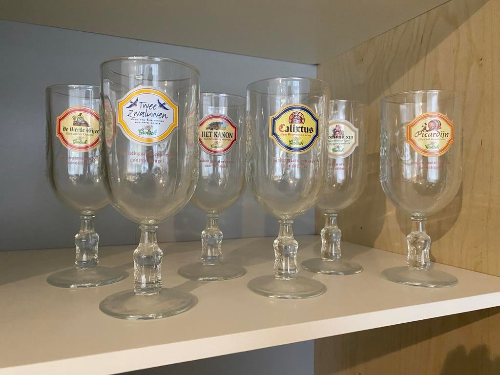 Serie Grolsch jubileum glazen tgv 100 jaar beugelfles, Verzamelen, Ophalen of Verzenden, Zo goed als nieuw, Glas of Glazen, Grolsch