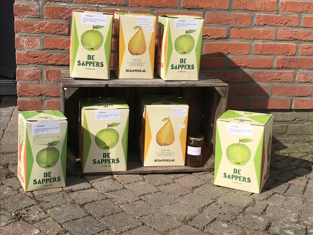 🍎 Versgeperst, biologisch appelsap in vijf-literpakken 🍐, Diversen, Levensmiddelen, Ophalen