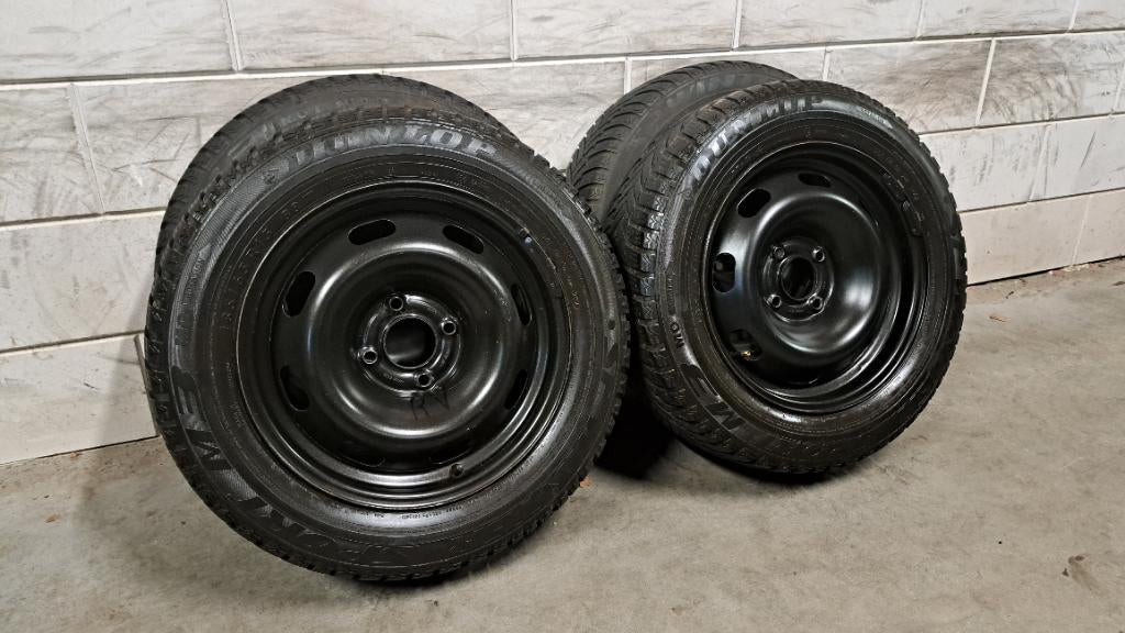 Winterbanden 208 207 C3 Picasso DS3 Corsa F 185/65/15, Gebruikt, 15 inch, Banden en Velgen, Personenwagen