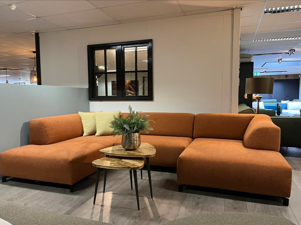 Leolux faya lobi stof Bouclé SALE, Verzenden, Hoekbank, Zo goed als nieuw, Vierpersoons of meer