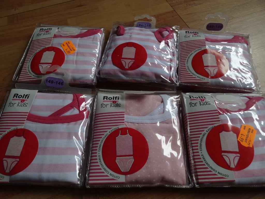 6 ondergoed setjes van Anni Rolfi mt 140/146 nieuw, Ophalen of Verzenden, Nieuw, Meisje, Nacht- of Onderkleding