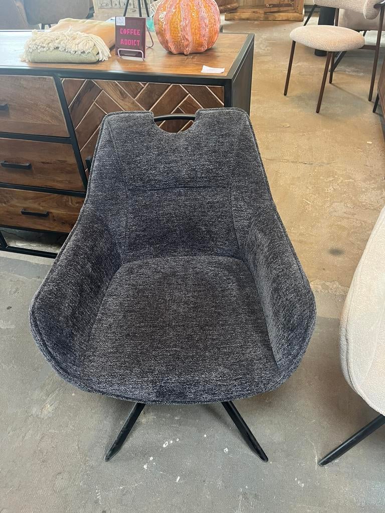 Magazijn leegverkoop draai-eetstoelen Odin stof antraciet, Ophalen, Overige kleuren, Nieuw, Info@wkhome.nl