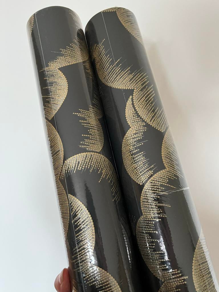 2 rollen Arte behang wolken zwart goud, Ophalen of Verzenden, Zwart