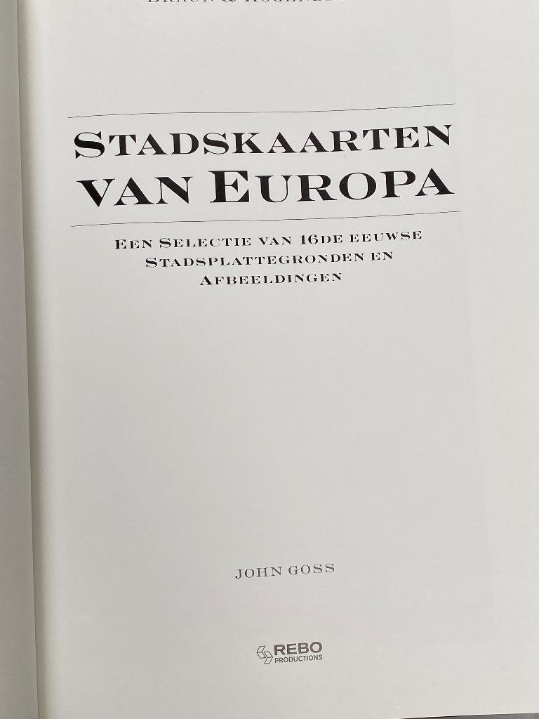 Stadskaarten van Europa Braun & Hogenberg , Boeken, Overige atlassen, Zo goed als nieuw, 1800 tot 2000, Europa Overig