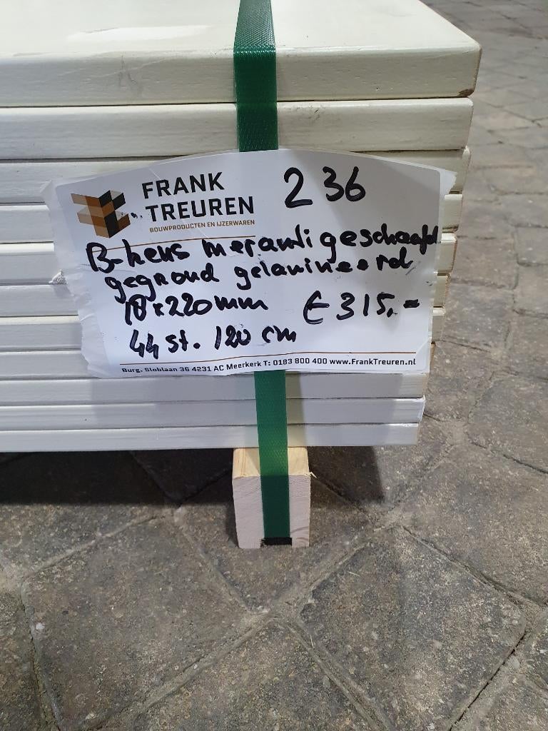 pak 236 B-keus meranti gegrond gelamineerd gevingerlast, Ophalen, Planken, Nieuw, Hardhout