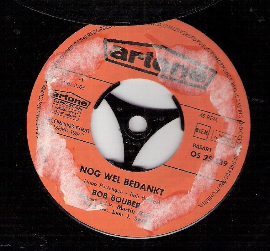 Bob Bouber - Nog Wel Bedankt / Jouw Eerste Concert 1966, Ophalen, Gebruikt, Nederlandstalig