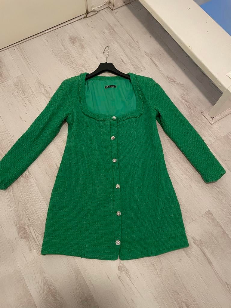 Zara winterjurk maat 42 Tweed, Kleding | Dames, Jurken, Maat 42/44 (L), Ophalen of Verzenden, Zo goed als nieuw, Boven de knie