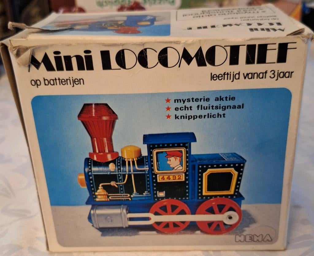 Blikken treintje made in Japan  in de doos, Antiek en Kunst, Antiek | Speelgoed, Ophalen