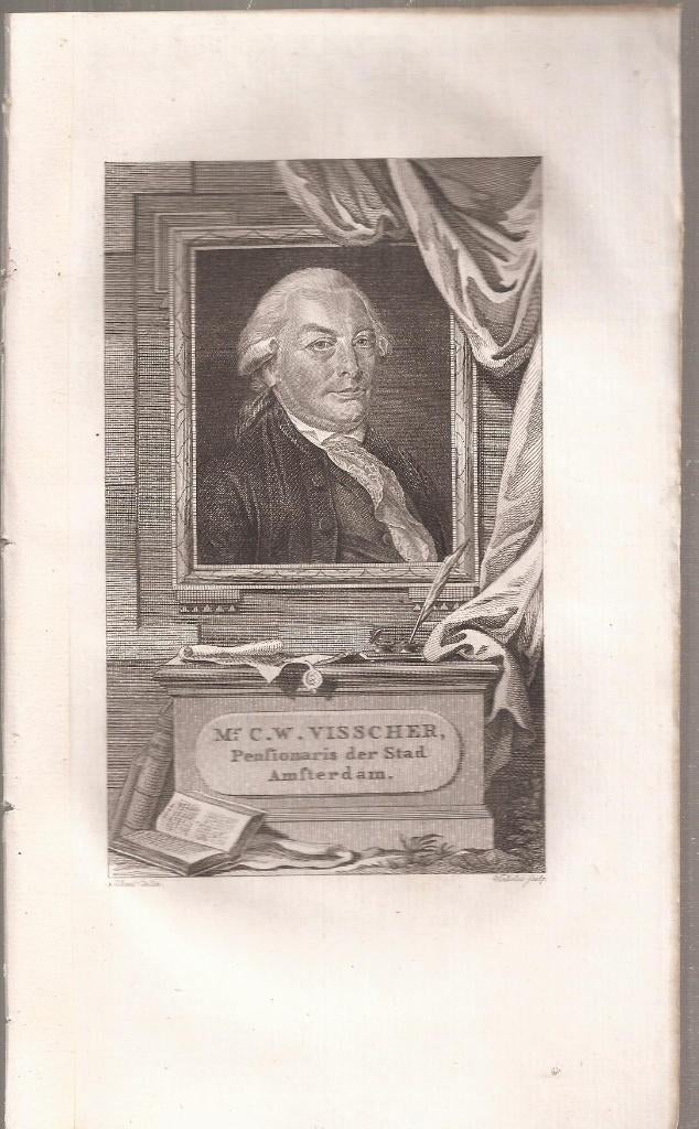 Mr. C.W. Visscher, Pensionaris der Stad Amsterdam Portret, Ophalen of Verzenden
