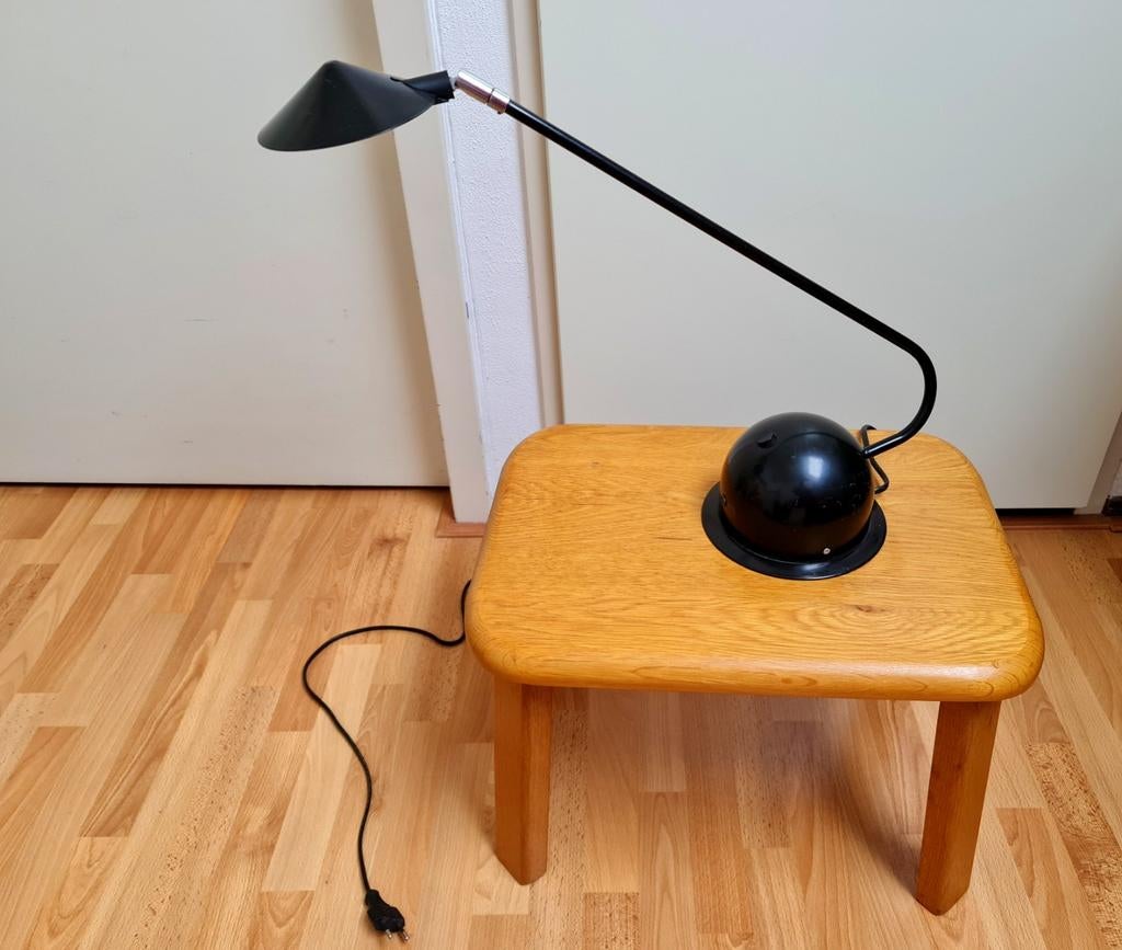 Tafellamp bureaulamp Elco in de stijl van Pola design zwart, Ophalen, Gebruikt, 50 tot 75 cm, Modern vintage interieur design