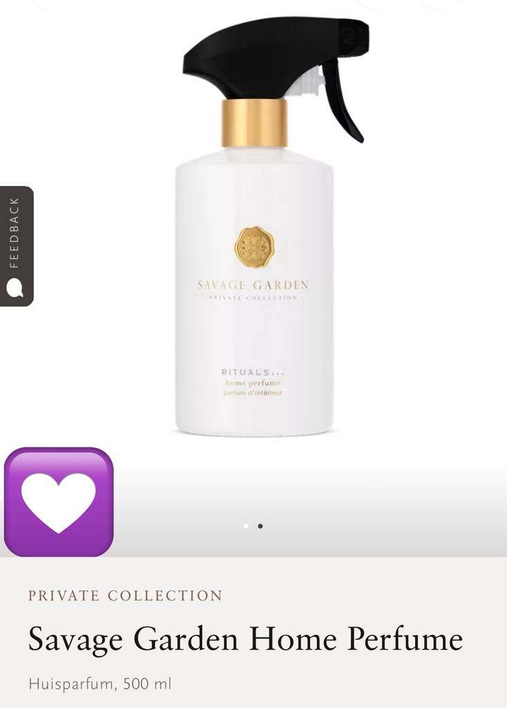 Rituals Savage Garden home perfume huisspray 500 ml 🤍Nieuw!, Sieraden, Tassen en Uiterlijk, Uiterlijk | Parfum, Ophalen of Verzenden