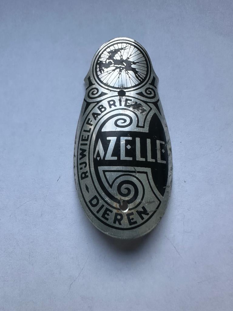 Gazelle balhoofd plaatje. Rijwiel balhoofdplaatje., Verzamelen, Merken en Reclamevoorwerpen, Ophalen of Verzenden, Gebruikt, Gebruiksvoorwerp