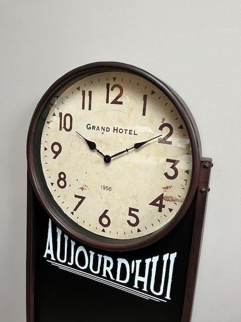 Krijtbord / MEMOBORD met Klok Landelijk, Ophalen of Verzenden, Nieuw, Krijtbord