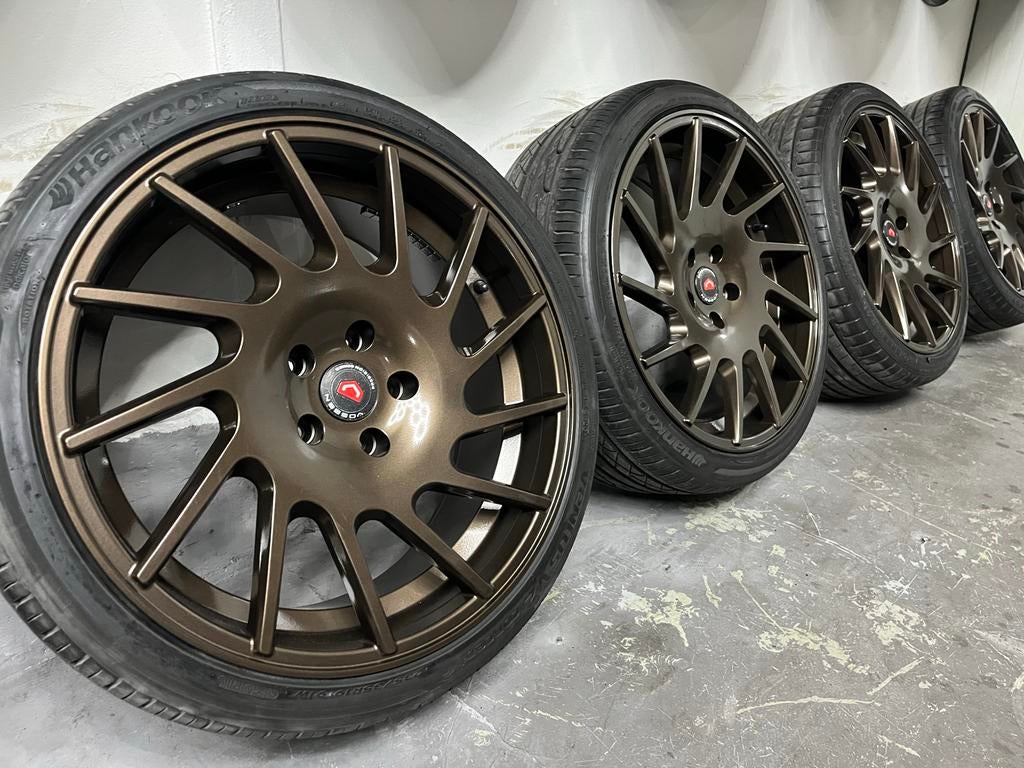 19 inch Bronze Spinner Velgen + Banden - VW Audi Seat, Auto-onderdelen, Banden en Velgen, Banden en Velgen, Zomerbanden, 19 inch