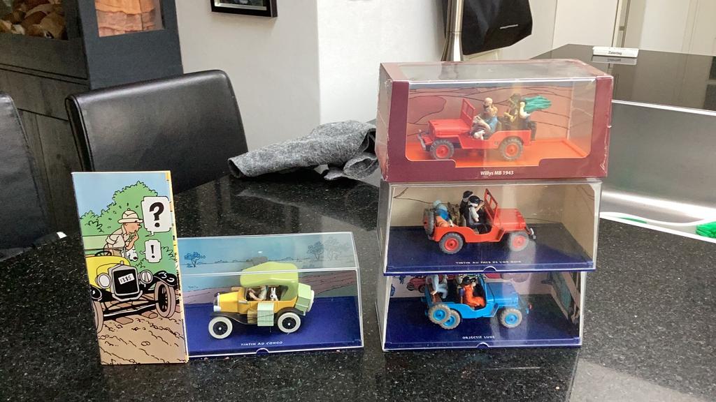 Kuifje auto’s 1/43 samen 60€, Verzamelen, Ophalen of Verzenden, Kuifje, Zo goed als nieuw, Beeldje of Figuurtje