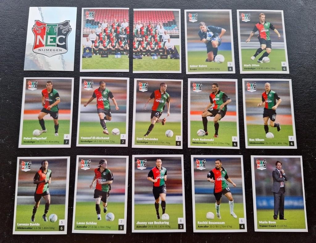 Complete set stickers NEC Nijmegen 2008-09, Ophalen of Verzenden, Zo goed als nieuw, Overige binnenlandse clubs, Poster, Plaatje of Sticker