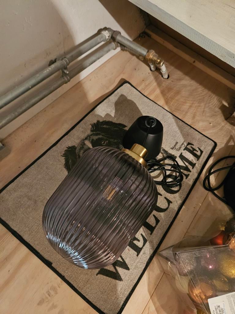 Ikea solklint hanglamp, Huis en Inrichting, Lampen | Hanglampen, Zo goed als nieuw, Minder dan 50 cm, Glas, Ophalen