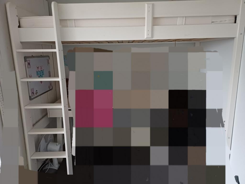 Hoogslaper, zonder matras, in goede staat, Ophalen, Eenpersoons, 90 cm, Hoogslaper