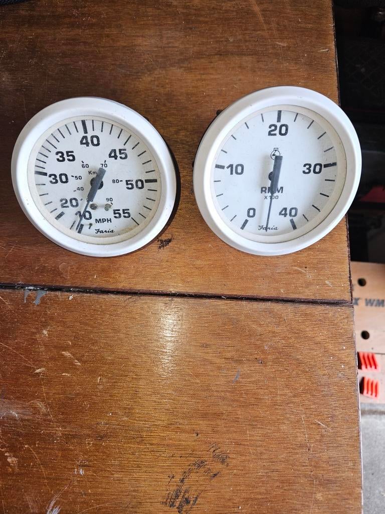Nautische Toerenteller & Snelheidsmeter - Bootinstrumenten, Watersport en Boten, Bootonderdelen, Ophalen of Verzenden, Gebruikt