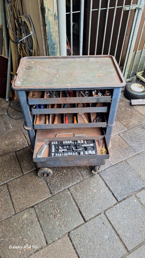 Gereedschapwagen/kar gedore, Doe-het-zelf en Verbouw, Gereedschapskisten, Ophalen