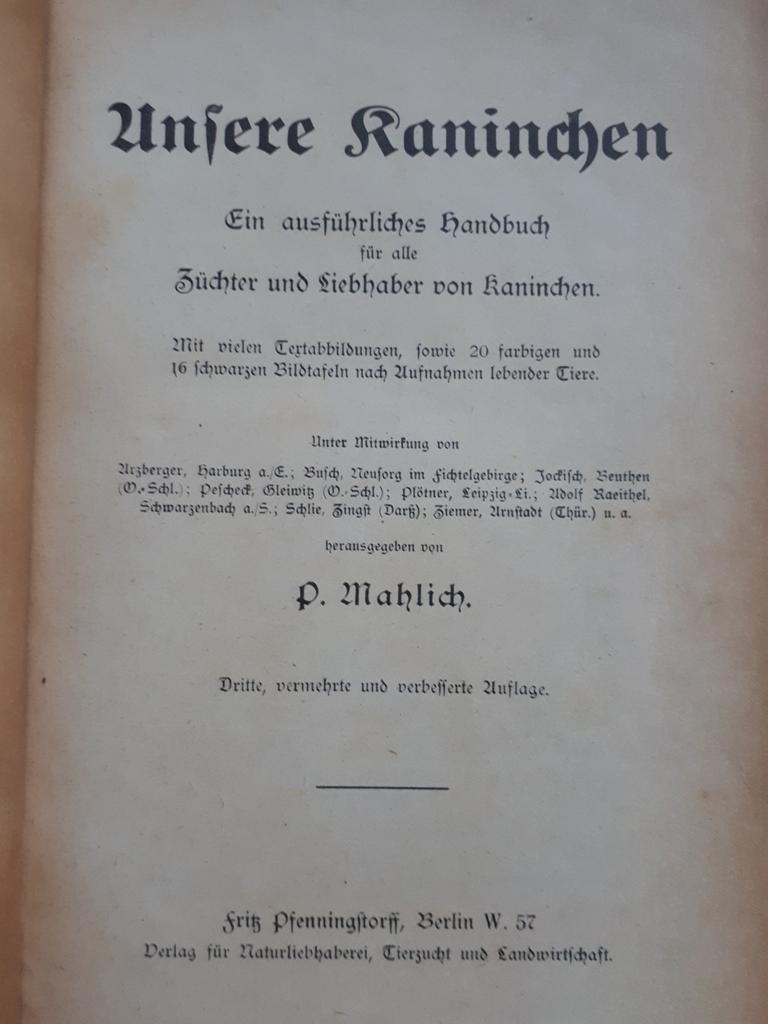 Unsere Kaninchen - P. Mahlich, Konijnen of Knaagdieren, P. Mahlich, Ophalen, Gelezen