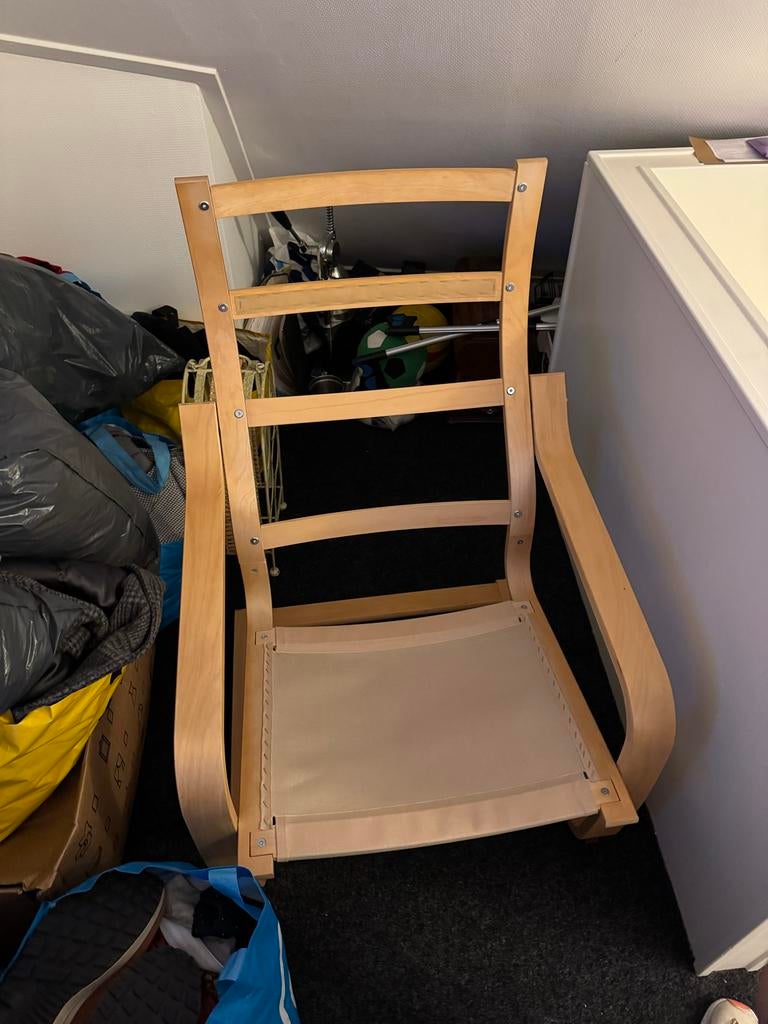 Ikea Poang Stoel - Zonder Bekleding, Huis en Inrichting, Stoelen, Ophalen, Gebruikt, Bruin, Eén