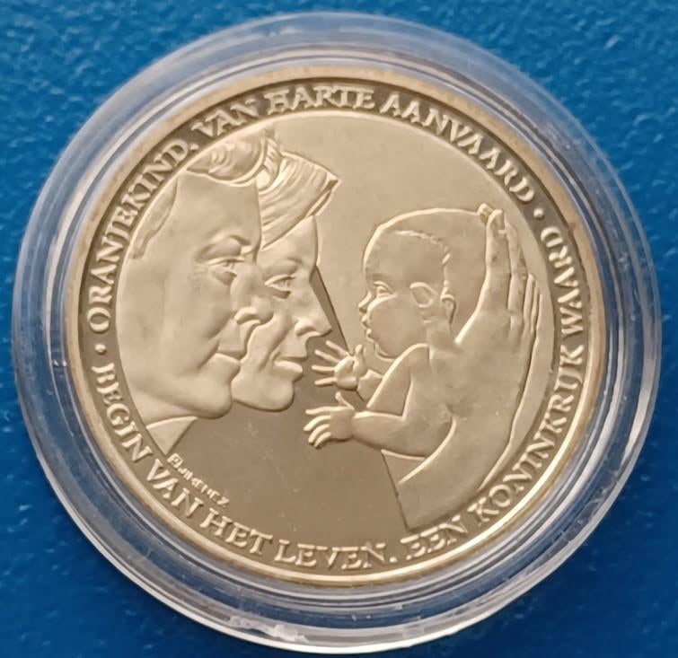 Geboortepenning Prinses Catharina Amalia - 2003 UNC, Ophalen of Verzenden, Overige materialen, Nederland