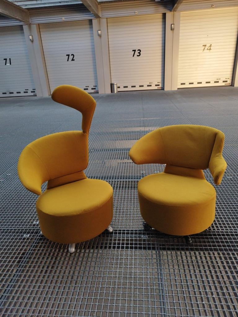 2 xToshiyuki Kita Cassina fauteuil - Pistachio refurbished, Gebruikt, Minder dan 75 cm, Design, Ophalen of Verzenden