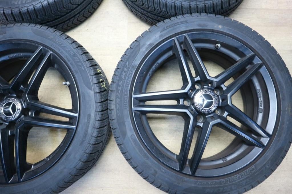 Mercedes GLA velgen 17 inch X156 winterset matzwart, Banden en Velgen, 17 inch, Nvt, Personenwagen