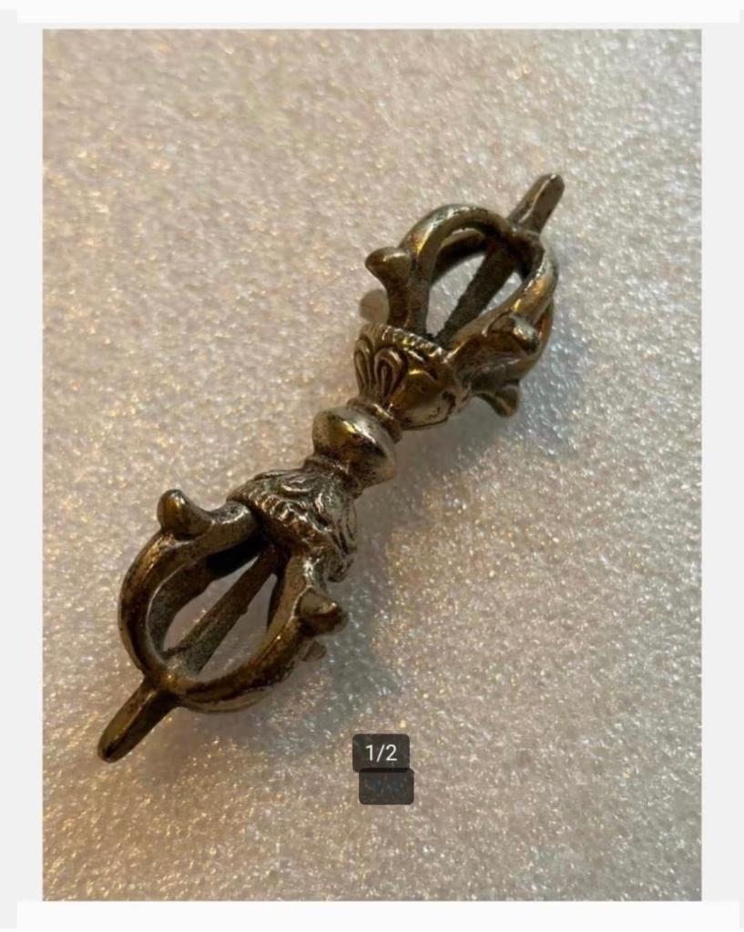 Authentieke Phurba - Ritueel Tibetaans metaal 8 cm, Ophalen of Verzenden