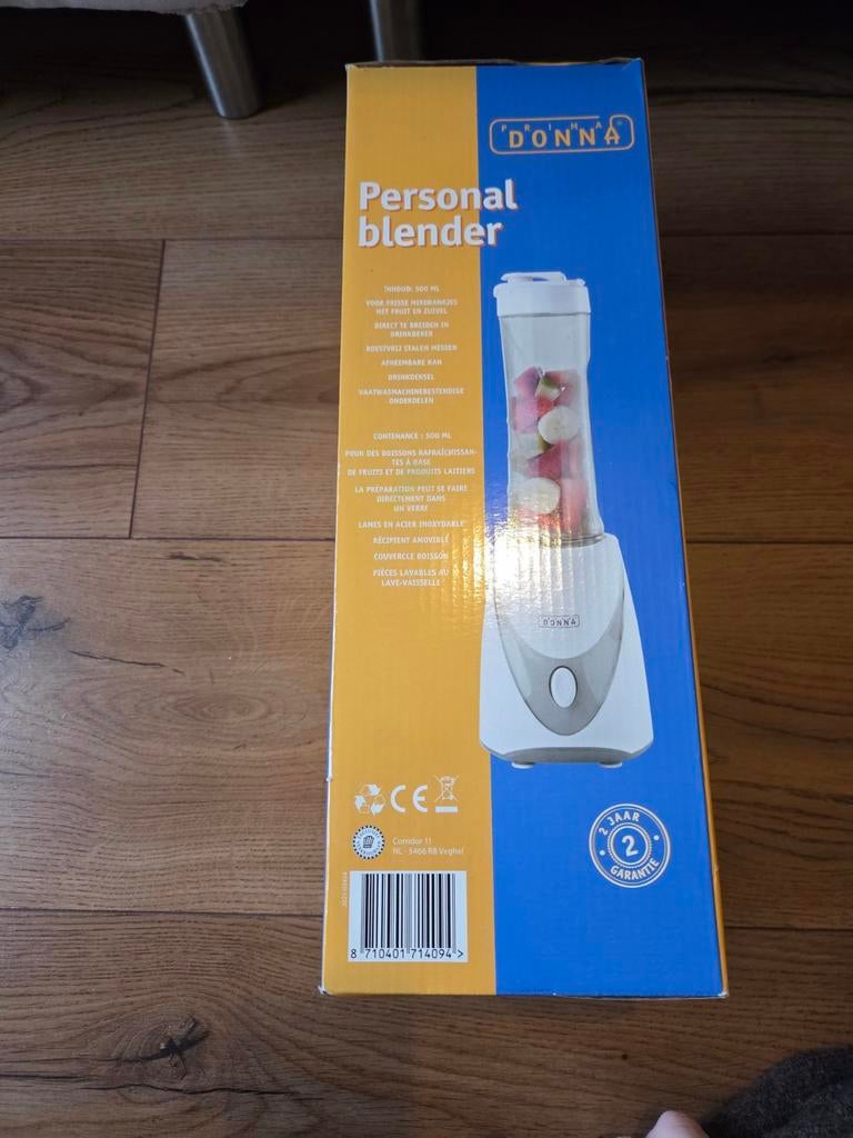 Donna Personal Blender - Nieuw in doos!, Witgoed en Apparatuur, Blenders, Ophalen of Verzenden