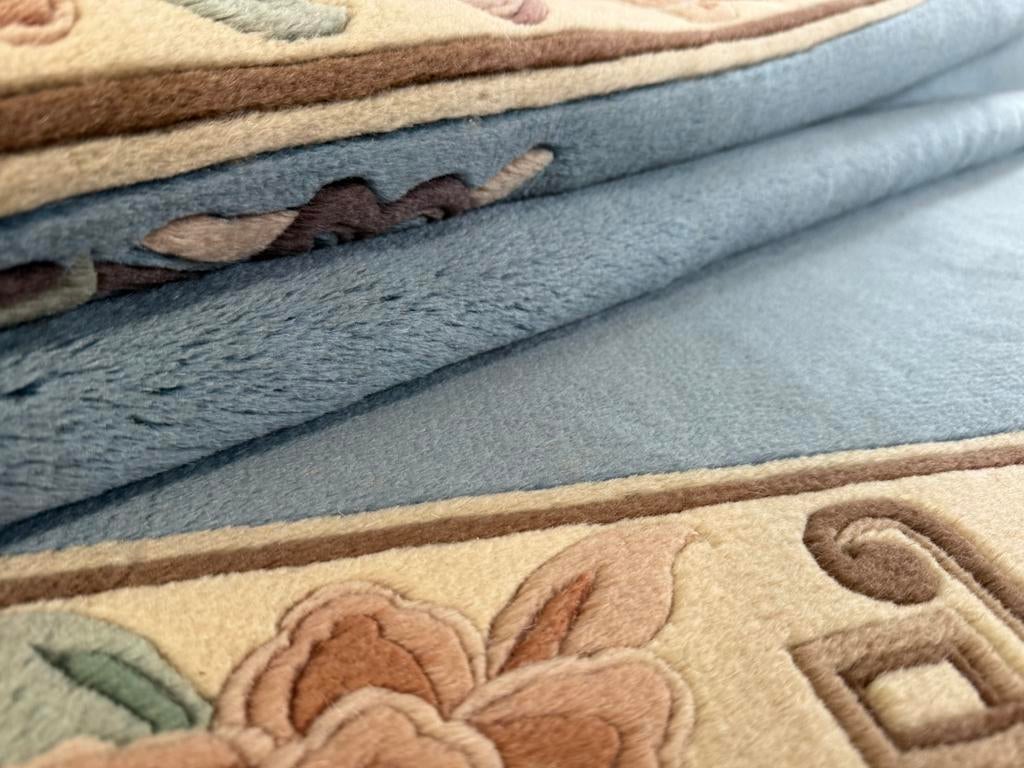 vintage Chinees Deco-tapijt wol – ca. 248  x 155 cm, 1053ML, Amsterdam, Info@bababoho.com, 150 tot 200 cm, Crème