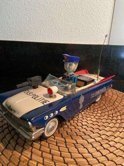 Rijkspolitie auto patrol cabrio Ichiko Japan '50 friction, Ophalen of Verzenden