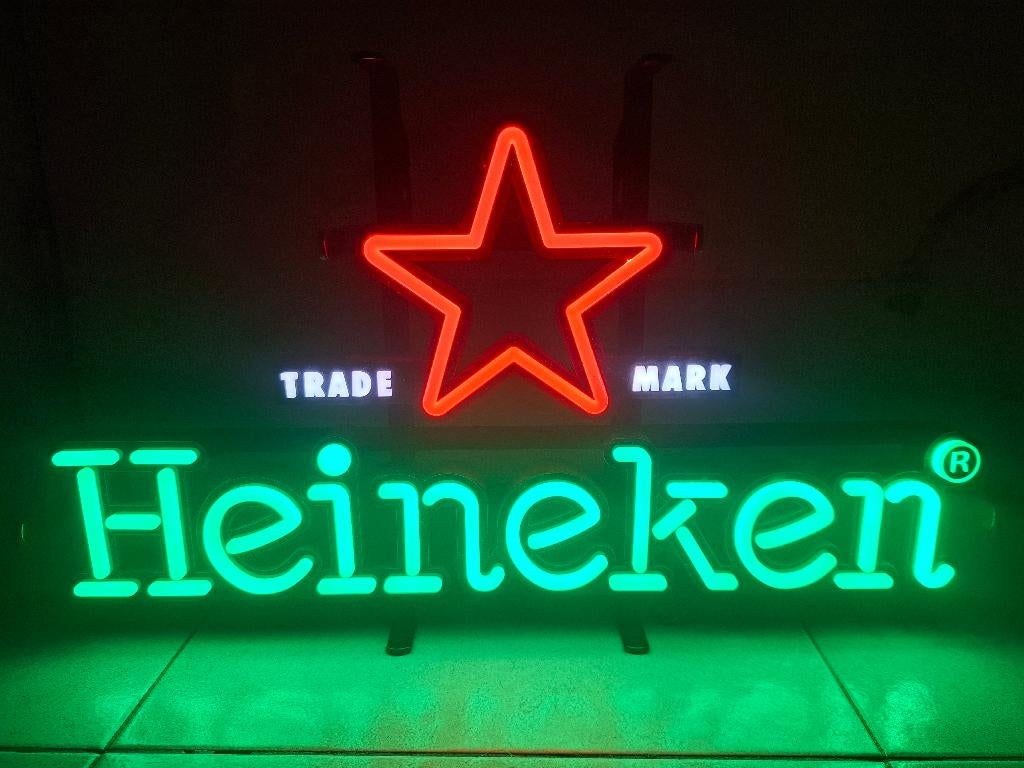 Authentiek nieuwe lichtreclame Heineken, Verzamelen, Merken en Reclamevoorwerpen, Ophalen of Verzenden, Nieuw, Lichtbak of (neon) lamp