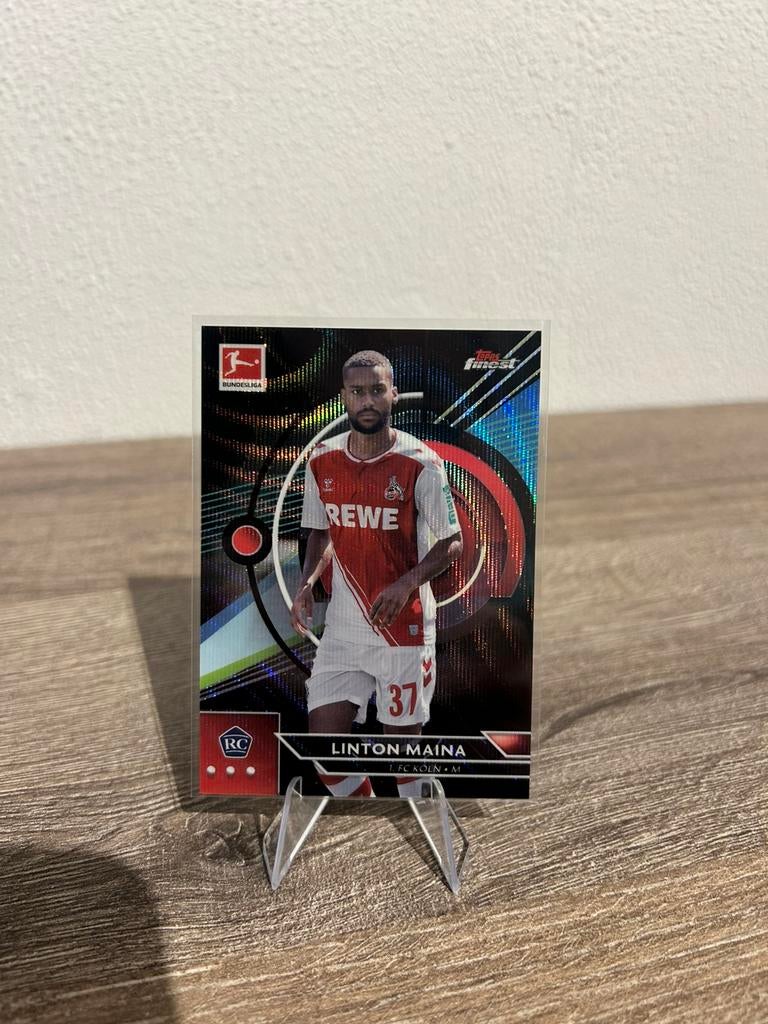 Linton Maina 2022-23 Topps Finest Bundesliga #80 /199 Black, Ophalen of Verzenden, Zo goed als nieuw, Plaatje