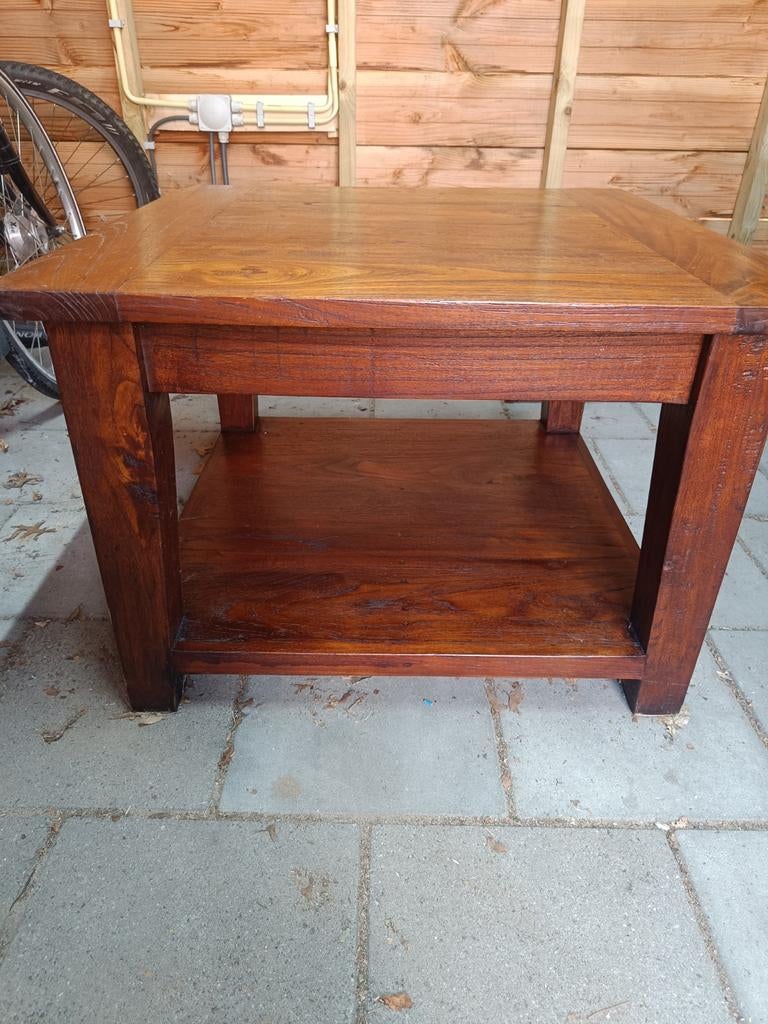 Tafel salontafel bijzettafel hoektafel 2x, Ophalen, Vierkant, 45 tot 60 cm