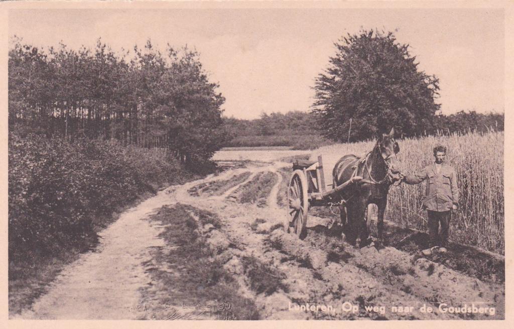 GA1059 Lunteren op weg naar Goudsberg Barneveld Veenendaal, Verzenden, 1940 tot 1960, Ongelopen, Gelderland