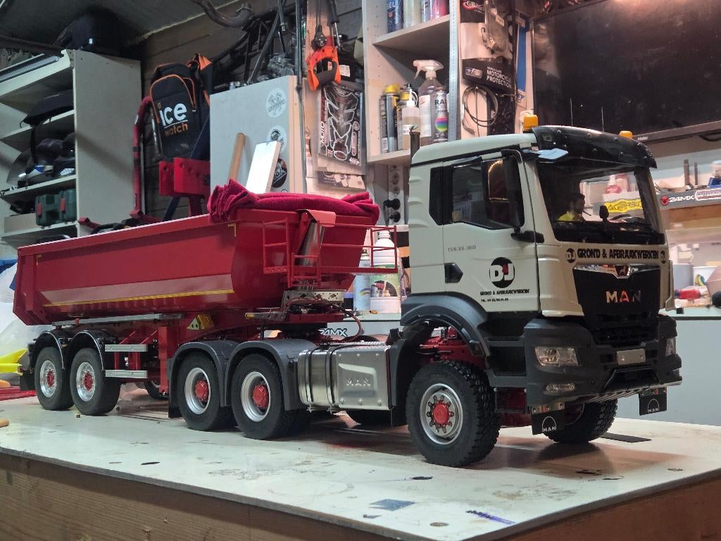 1/14 rc scaleclub 6x6 MAN met kipper RTR, Auto offroad, Schaal 1:14, Nieuw, RTR (Ready to Run)