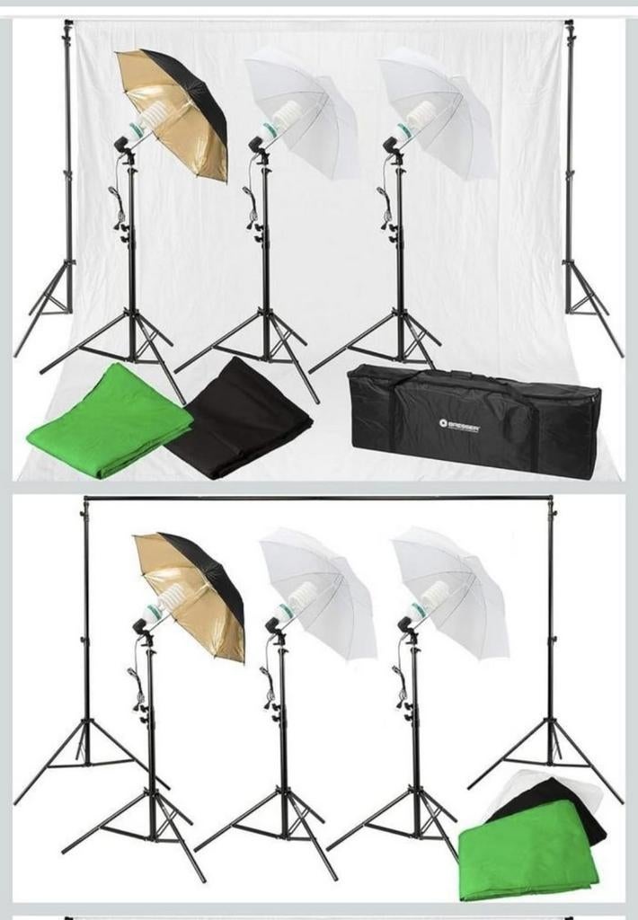 Complete Fotostudio Set met Achtergronden en Verlichting, Ophalen of Verzenden