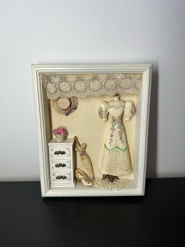 3D SCHILDERIJ - Lijst | Miniaturen | Schilderij | Coquette, Huis en Inrichting, Woonaccessoires | Wanddecoraties, Ophalen of Verzenden