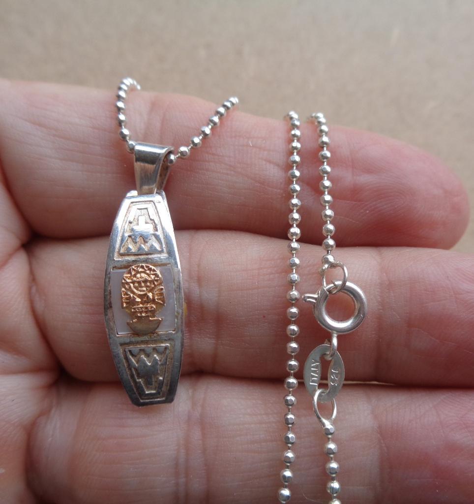 zilveren set ketting, oorbellen met Tumi [219], Met hanger, Verzenden, Zo goed als nieuw, Zilver