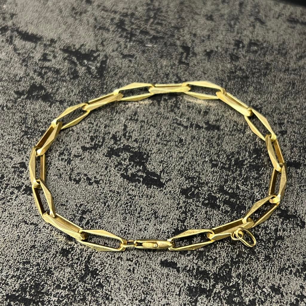 14 karaat gouden armband massieve closed for ever schakel, Ophalen of Verzenden, Nieuw, Goud