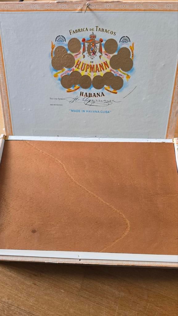 H. Upmann Sigarenkistje - 25 Regalias (Vintage), Ophalen of Verzenden, Gebruikt, Tabaksdoos of Verpakking