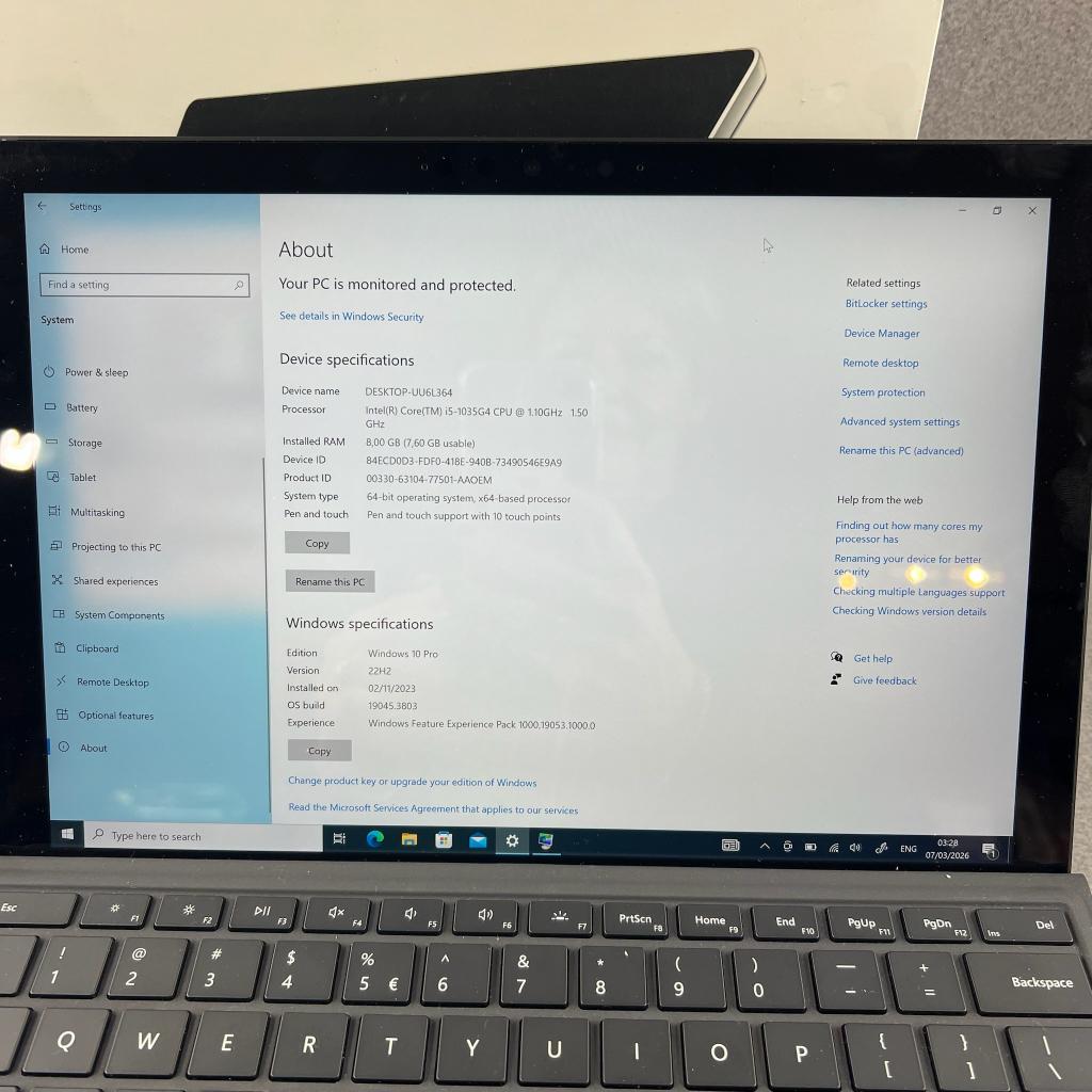 Microsoft Surface 4 | doos,hoes,lader | 256GB | 8GB | 399587, Qwerty, 8 GB, Minder dan 2 Ghz, Ophalen of Verzenden